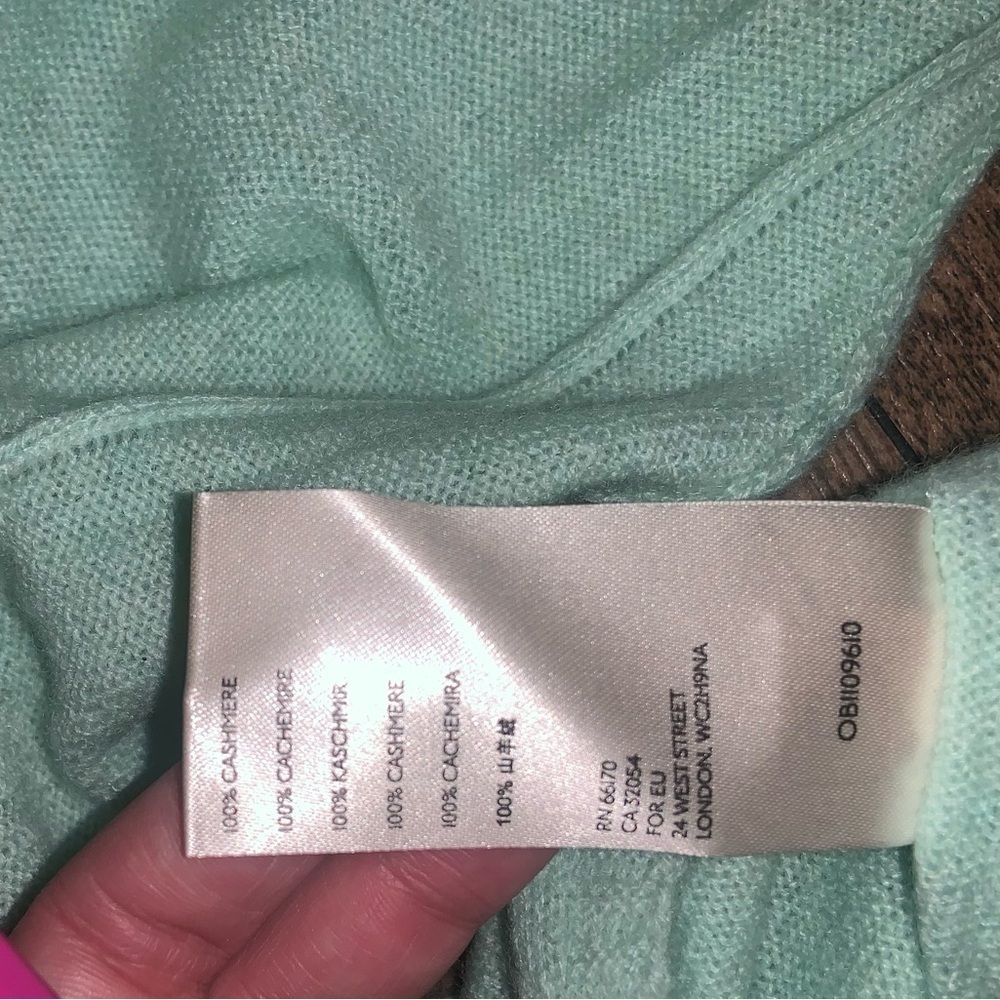 FREE PEOPLE fall SOLITAIRE CASHMERE V NECK PULLOVER boho green soft sweater - Picture 5 of 5
